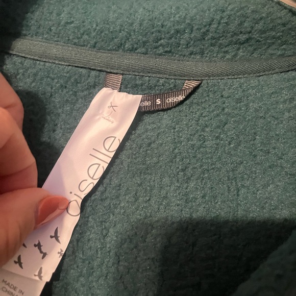Oiselle AT Green Fleece Jacket new with tags. Size S - Picture 2 of 5